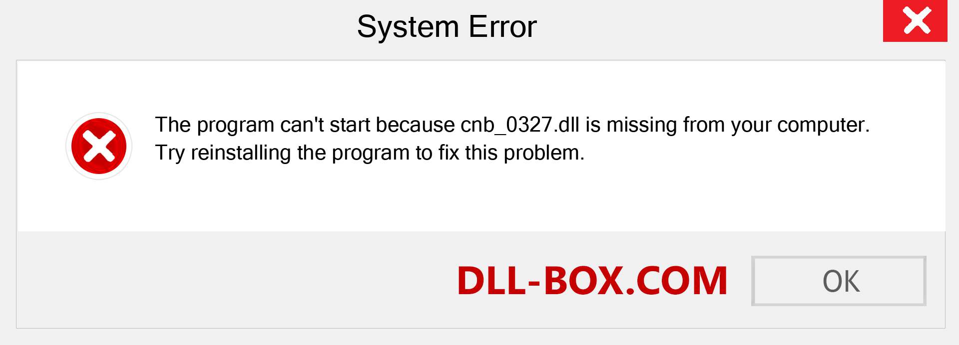  cnb_0327.dll file is missing?. Download for Windows 7, 8, 10 - Fix  cnb_0327 dll Missing Error on Windows, photos, images